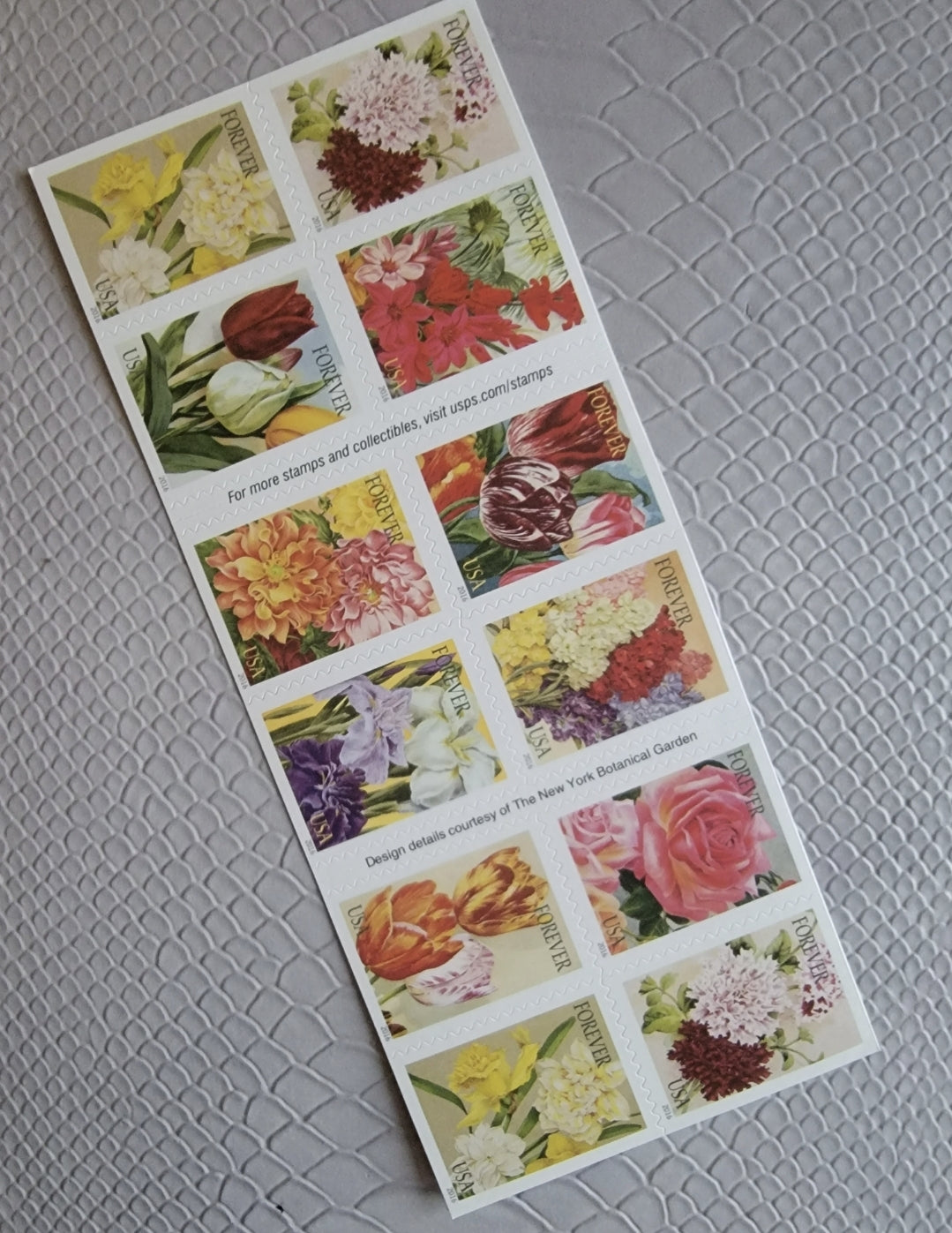 Botanical Art Garden Forever Collectible Mailing Stamps in the USA (20ct)