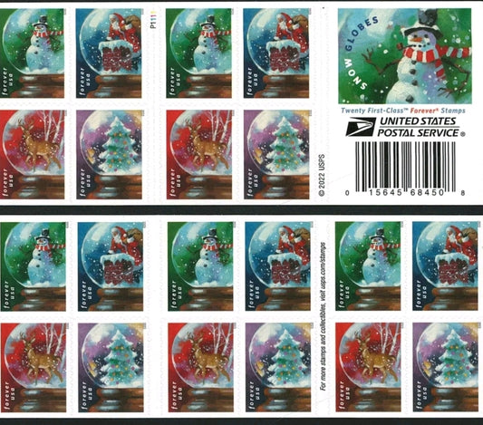2023 Snowglobes Christmas Forever Stamps