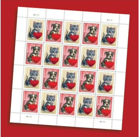 Forever‎ 2023 Love Stamps Cats & Dogs Puppy First Class USPS Postage