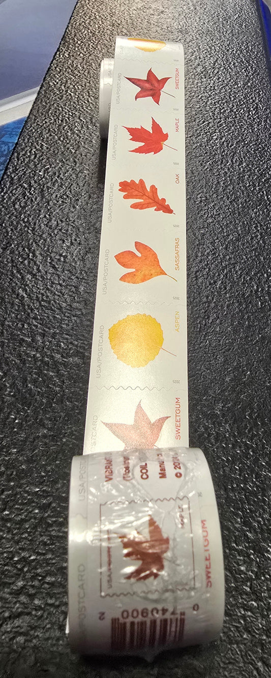 Vibrant Leaves Postcard Stamps(Coil of 100)