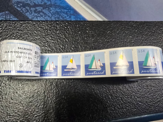 Sailboats (56cents)Stamps (Coil of 100)