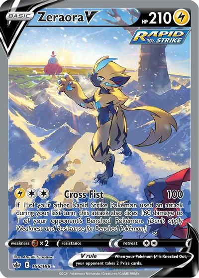 Zeraora V (Alternate Full Art) SWSH06: Chilling Reign