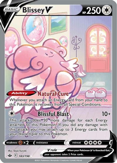 Blissey V (Alternate Full Art) SWSH06: Chilling Reign