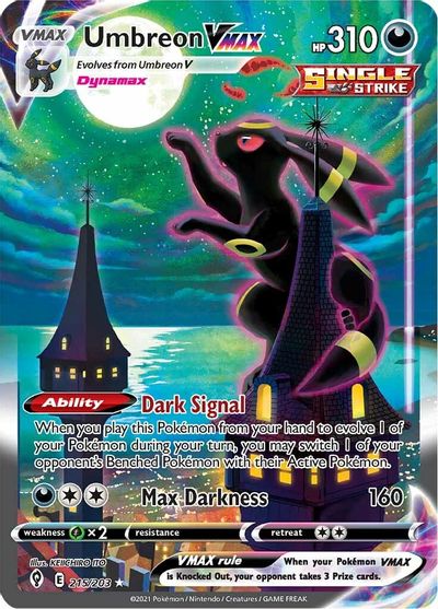 Umbreon VMAX (Alternate Art Secret) SWSH07: Evolving Skies