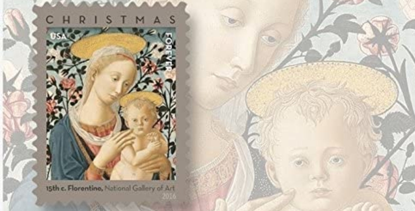 Florentine Madonna and Child USA Forever First Class Postage Stamp Christmas Sheets(Booklets of 20)
