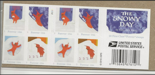 The Snowy Day USA Forever Postage Stamps(Booklet Of 20)